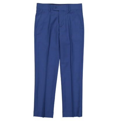 Boys Husky Fit Navy Dress Pants – Classic Formal Flat Front Trousers