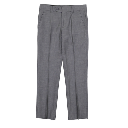 Boys Husky Fit Navy Dress Pants – Classic Formal Flat Front Trousers