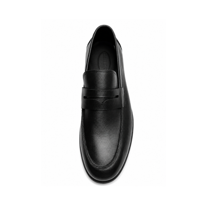 Men's Classic Black Penny Loafers – Slip-On Dress Shoes
