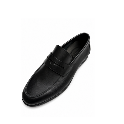 Men's Classic Black Penny Loafers – Slip-On Dress Shoes
