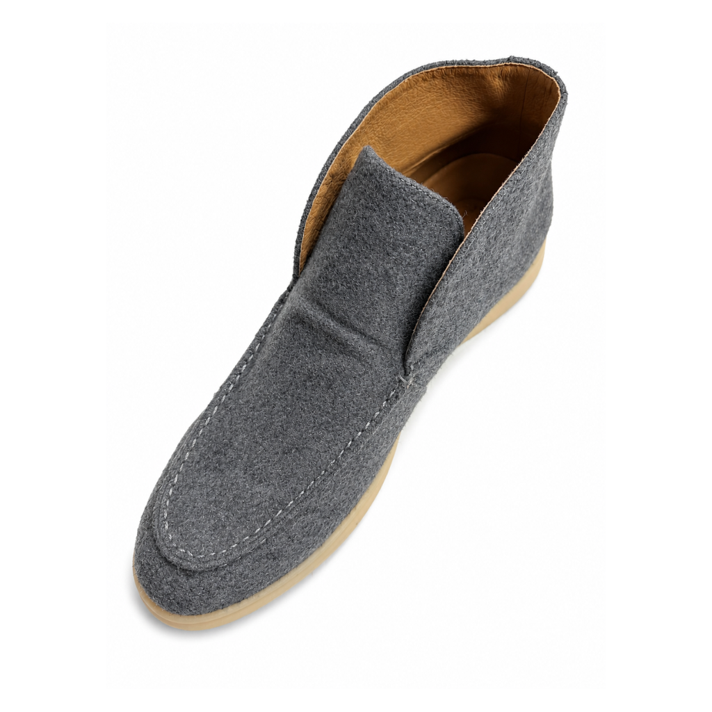Men's Gray Suede Chelsea Boots – Classic Slip-On Casual Dress Boots