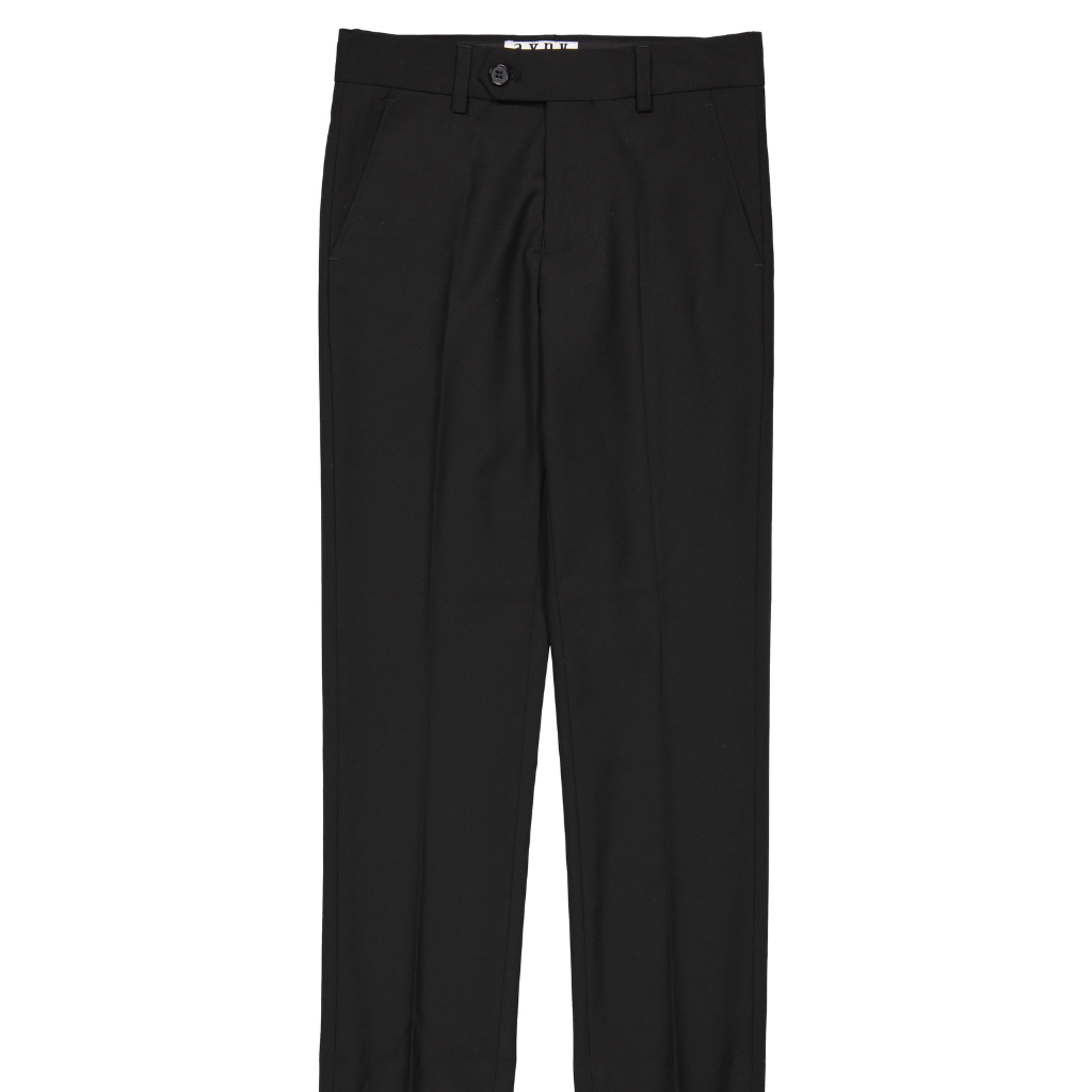 Boys Classic Navy Dress Pants – Flat Front Formal Trousers