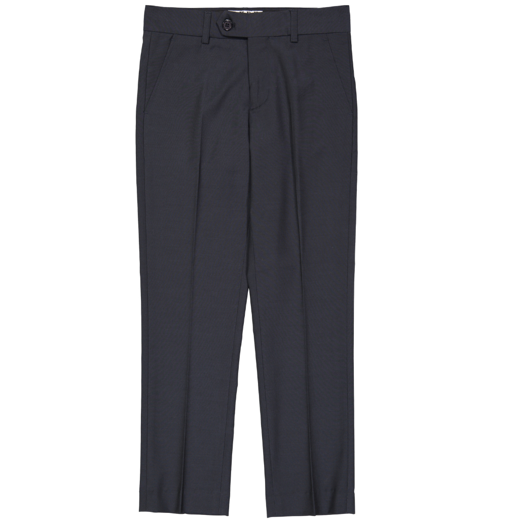 Boys Classic Navy Dress Pants – Flat Front Formal Trousers