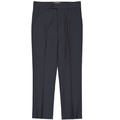 Boys Classic Navy Dress Pants – Flat Front Formal Trousers