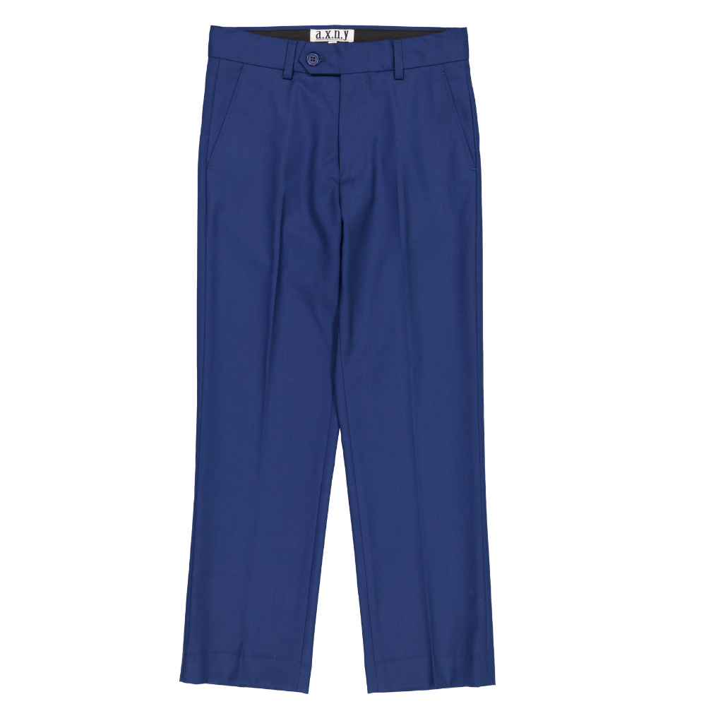 Boys Classic White Dress Pants – Formal Flat Front Trousers