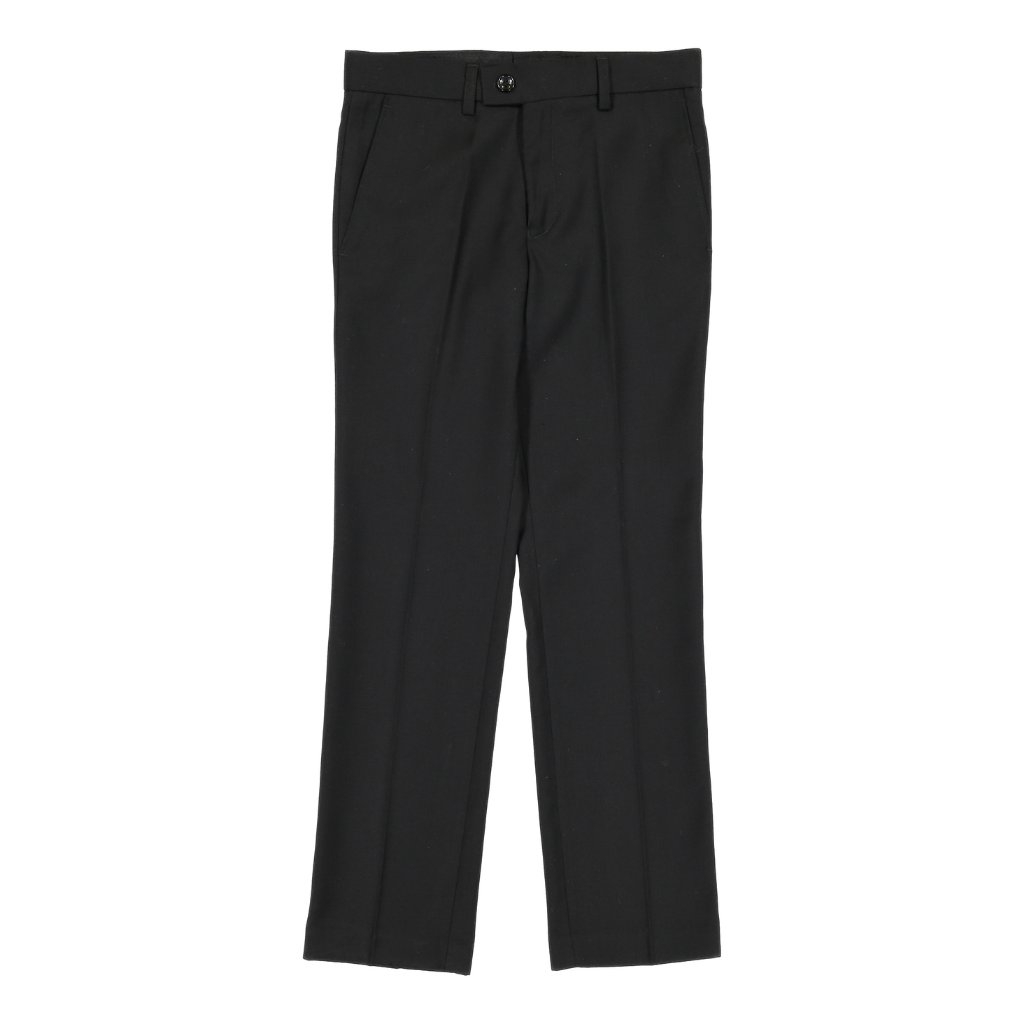 Boys Classic White Dress Pants – Formal Flat Front Trousers