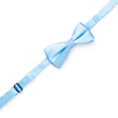 Boys' Sky Blue Satin Pre-Tied Bow Tie