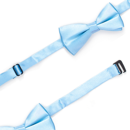 Boys' Sky Blue Satin Pre-Tied Bow Tie