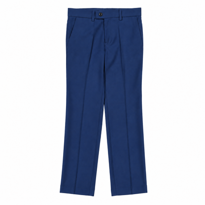 Boys Classic White Dress Pants – Formal Flat Front Trousers