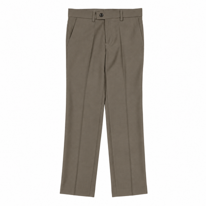 Boys Classic White Dress Pants – Formal Flat Front Trousers