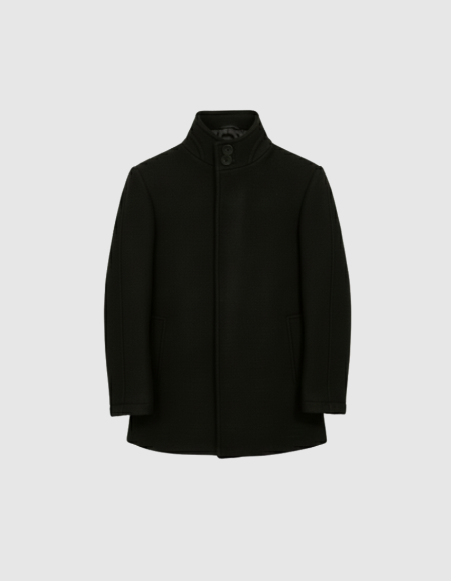 Boys Solid Coat with Insert